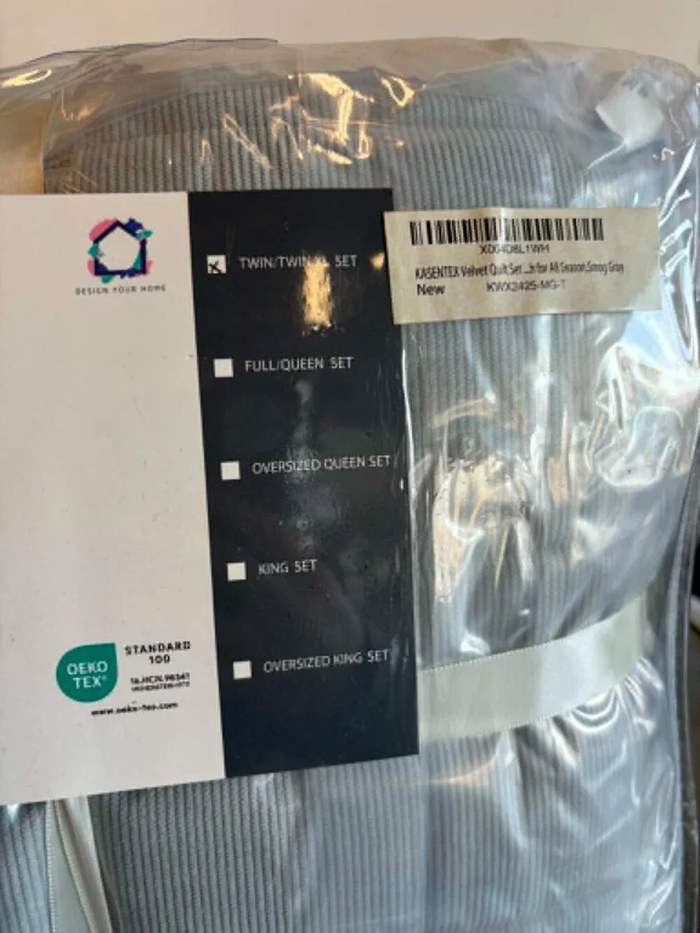 Kasentex Home Quilt Set Soft & Cozy Size Twin P1